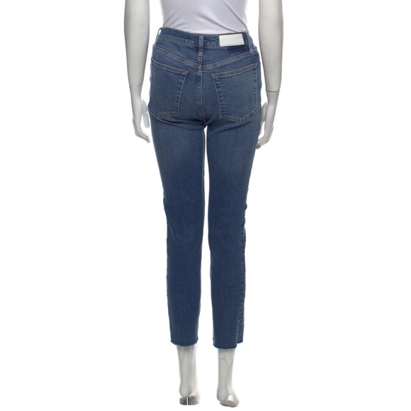 Re/Done Women’s High-Rise Straight Leg Jeans in Medium Wash - Size 27 (S) - Picture 2 of 7